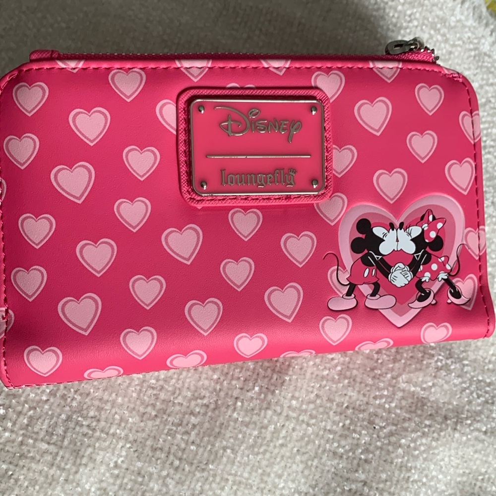 Loungefly Disney Pink Love Story Hearts Wallet